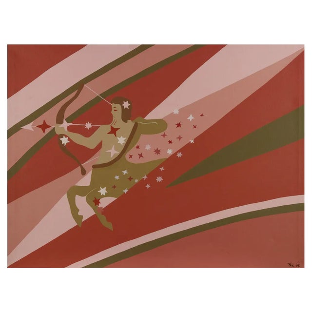 Genny Puccini, Sagittarius, 1973, Acrylic on Canvas For Sale
