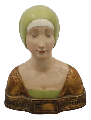 Battista Sforza Duchess Bust of Urbino by Mino Da Fiesole, 1940s