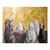 Linda Davidson Llamas Original Oil Painting Artwork on Canvas For Sale