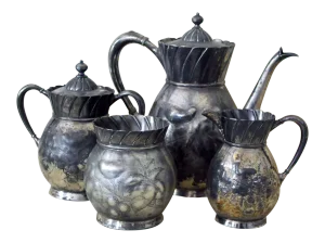 Antique Victorian Silver Plate Tea Service - Set of Four