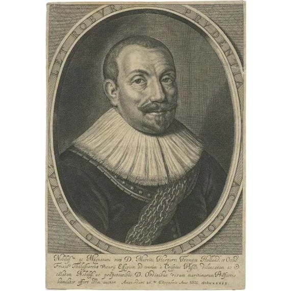 De Passe, Portrait of Maarten Harpersz. Tromp, 1639, Paper For Sale