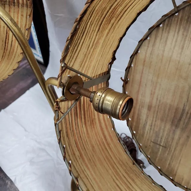 1950s Authentic MidCentury Modern Double Shade Table Lamp by Majestic