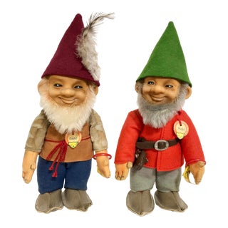 Vintage Steiff Germany Pucki and Gucki Elves/Gnomes - Set of 2 For Sale