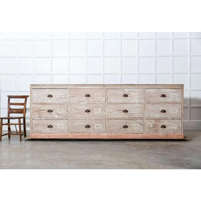 Large 19th Century French Dry Scraped Pine Chest of Drawers, 1880s For Sale - Image 4 of 12