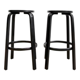 Pair of Alvar Aalto for Artek Bentwood Counter Stools For Sale
