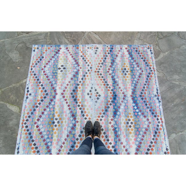1960s Cecim Handwoven Kilim Rug For Sale - Image 4 of 11