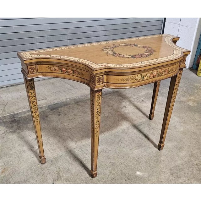 Traditional Chelsea House Adams Style Painted Finish Hall Table Console Table Sofa Table For Sale - Image 3 of 11