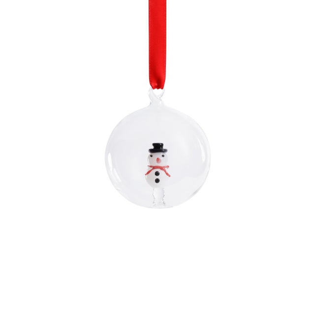 This coordinated set of clear glass ball ornaments adds an elevated yet playful touch to your holiday décor. Each ornament...