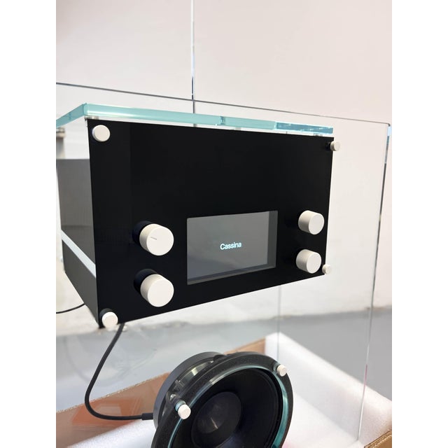 Glass 842 Crystal Radio by Vico Magistretti for Cassina, 2010s For Sale - Image 7 of 11