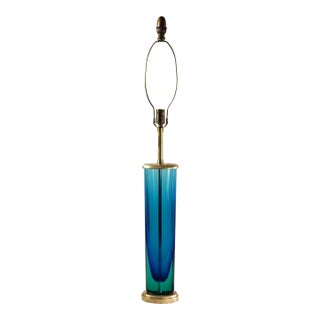 Flavio Poli Seguso Murano Sommerso Art Glass Lamp For Sale