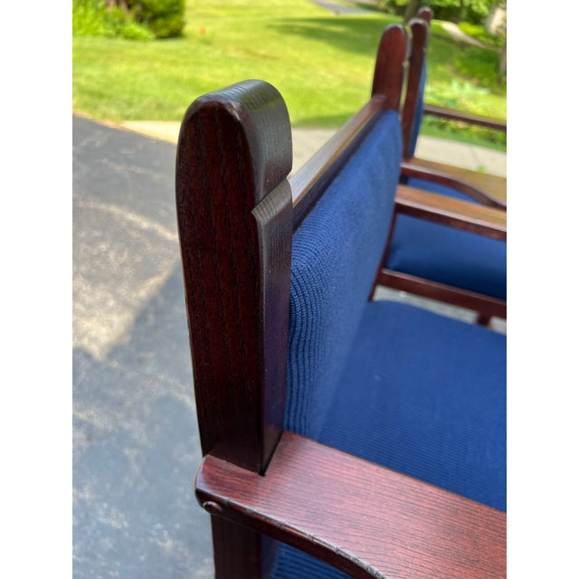 Brown Vintage Diamond Players Unit Billiard Chairs a Set of 4 For Sale - Image 8 of 9