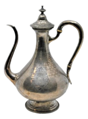 Teapot in Guilloche Silver