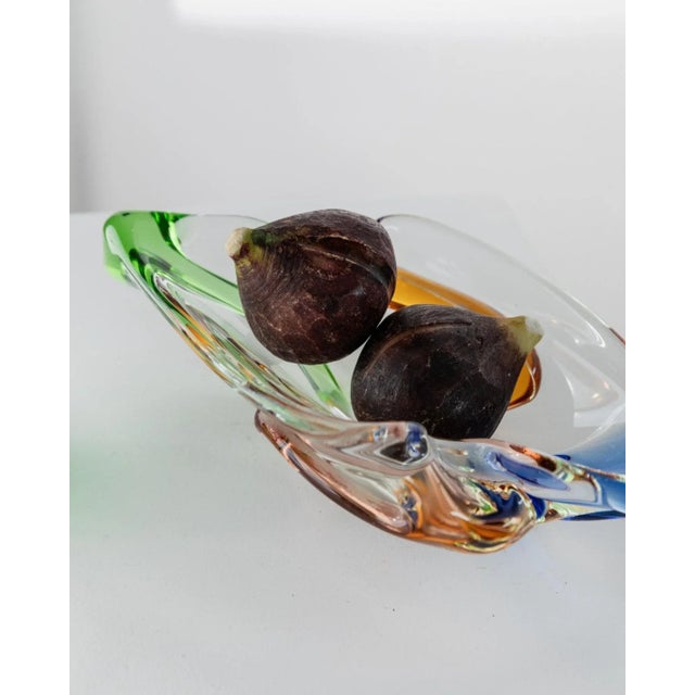 Vintage Rhapsody Bowl and Vase in Glass attributed to Frantisek Zemek for Mstisov, 1960s, Set of 2 For Sale - Image 9 of 11