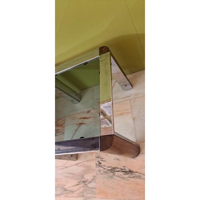 Wood Chrome and Wood Side Table, 1970 For Sale - Image 7 of 11