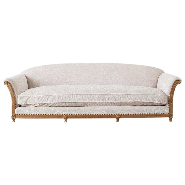 French Art Deco Low Profile Velvet Sofa Chairish