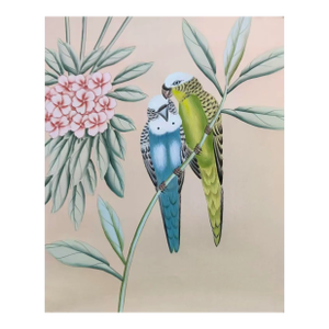 Sample for Hand Painted Artworks Chinoiserie Wallpaper 12" X 16"