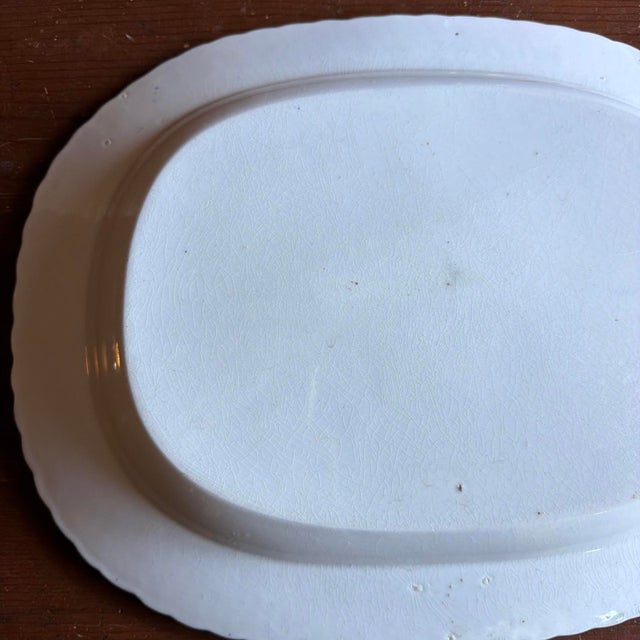 Antique Pearlware Blue Feather Edge Platter, English, Early 19th Century For Sale - Image 13 of 18