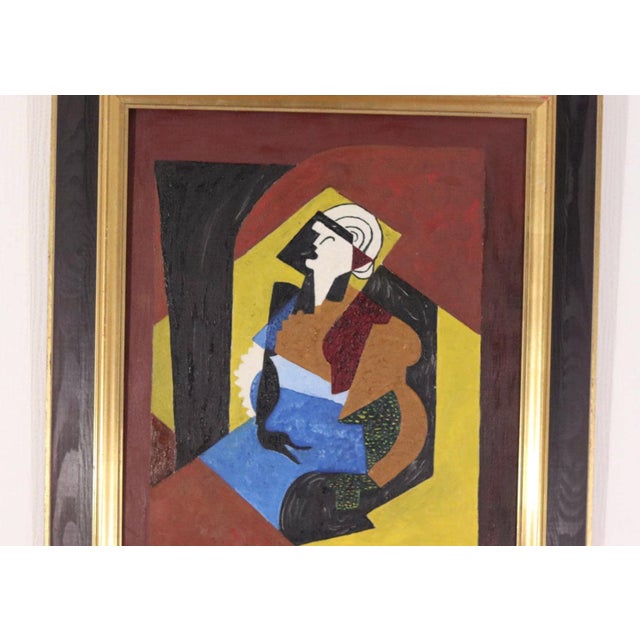 Edwa after Gleizes, Woman with Black Glove, 1960s, Oil on Canvas, Framed For Sale - Image 7 of 15