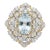 Natural Aquamarine & Diamond Ring in 18k Gold For Sale