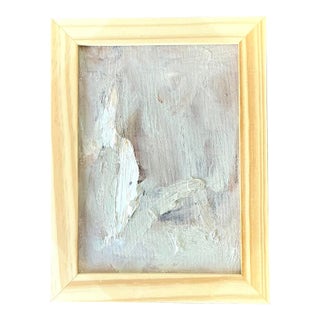 Vintage Original Abstract Oil on Board For Sale