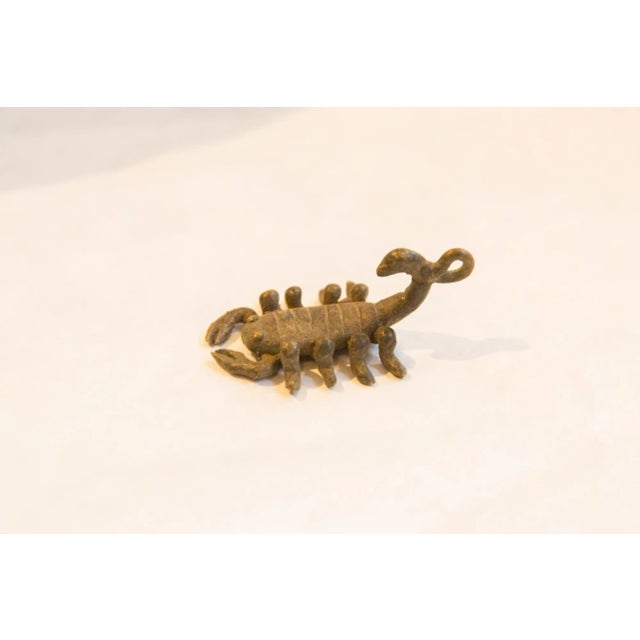 African Vintage African Oxidized Bronze Scorpion For Sale - Image 3 of 6