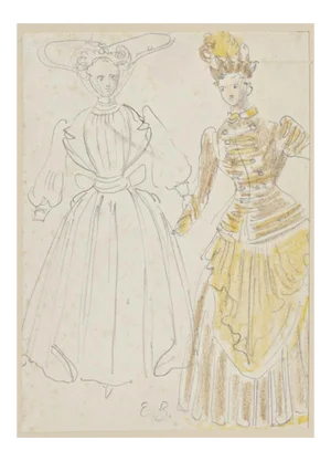 Eugène Berman, Theatrical Costume, 20th Century, Original Drawing