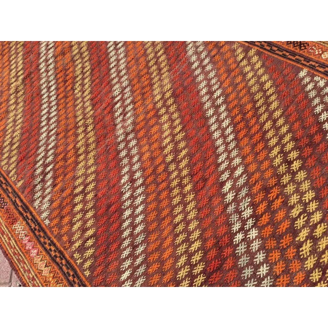 Vintage Turkish Kilim Rug - 67" X 119" For Sale - Image 4 of 11