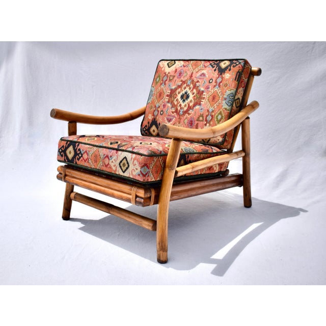 1960s Attributed Ficks Reed Bamboo Pagoda Rattan Lounge Chairs For Sale In Philadelphia - Image 6 of 11