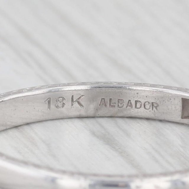 0.10ctw Diamond Wedding Band 18k Gold Size 7.75 Stackable Ring Art Deco 1920s For Sale - Image 4 of 7