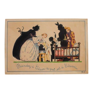 1940's French Medicine Advertisement, Lescène Laboratories, Zymatine - Jacqueline Duché For Sale