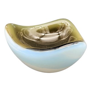 Vintage Sommerso Murano Glass Ashtray from Barbini, Italy, 1960s For Sale