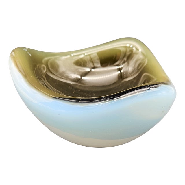Vintage Sommerso Murano Glass Ashtray from Barbini, Italy, 1960s For Sale
