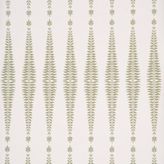 Sample - Schumacher Fern Tree Wallcovering In Sage For Sale