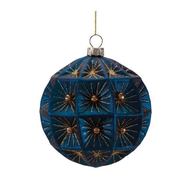 2020s Glass Round Ornaments (Set of 6) For Sale - Image 5 of 7