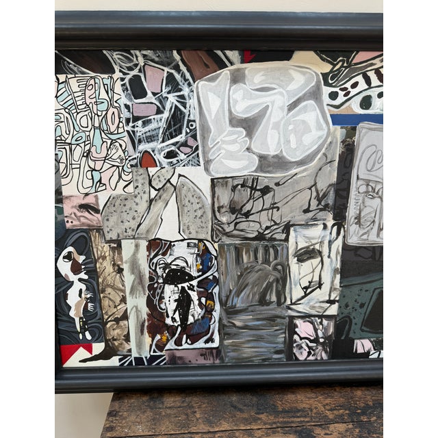 2000 - 2009 Vintage Abstract Painting in the Manner of Jean Dubuffet For Sale - Image 5 of 12