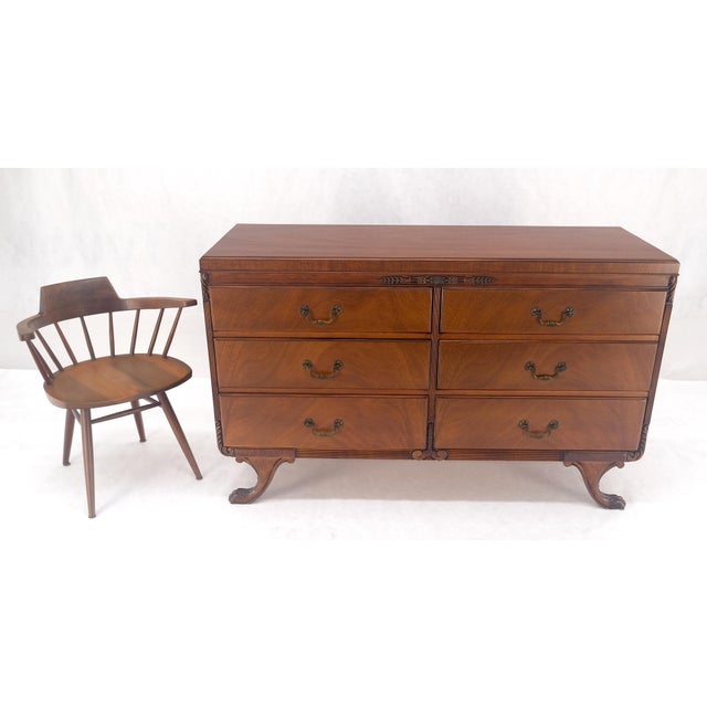 Duncan Phyve Mahogany 6 Drawers Splayed Carved Legs 6 Drawers Dresser MINT For Sale - Image 9 of 15