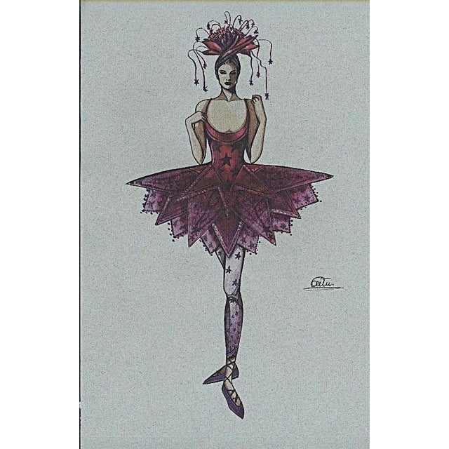 Contemporary C1990-Set of 2-Versace Theater Dance Costume Fashion Designs, Matted For Sale - Image 3 of 3