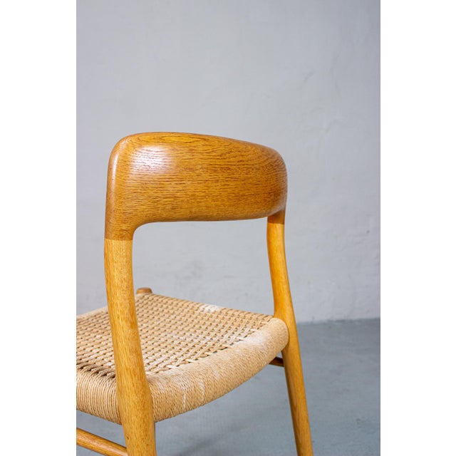 Mid-Century Danish No. 75 Chair in Oak by Niels Otto Møller for J.L. Møllers, 1960s, Set of 2 For Sale - Image 14 of 16