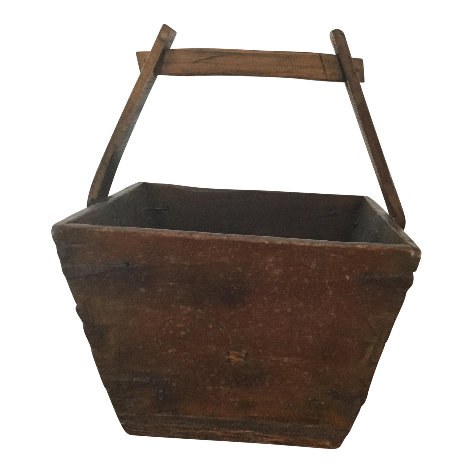 Antique Asian Rice Bucket with Handles Chairish