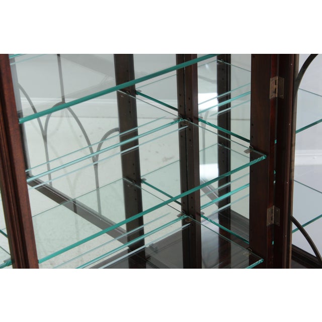 Brown Stickley 3 Door Mahogany China Cabinet For Sale - Image 8 of 18