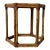 Vintage Bamboo & Rattan Hexagon Side Table For Sale
