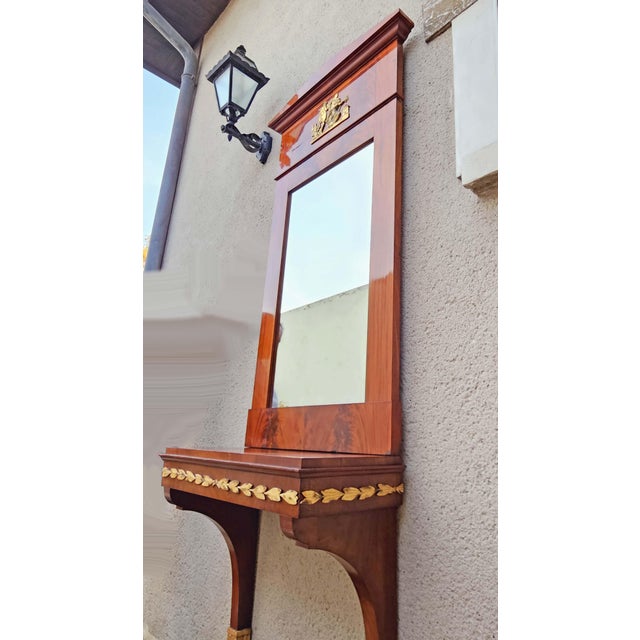 Console Table in Walnut and Golden Wood, 1850, Set of 2 For Sale - Image 18 of 18