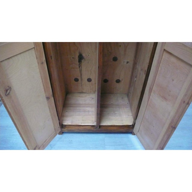 Antique Locker Cabinet with 2 Doors in Wood, 1890s For Sale - Image 6 of 11