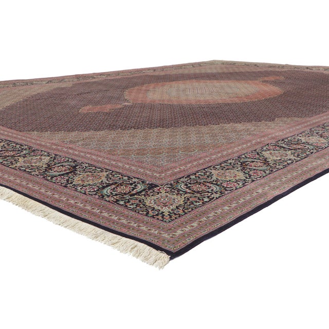 78332 Vintage Persian Mahi Tabriz Rug, 11'04 x 16'05. The Mahi Sovereign: A Vintage Persian Tabriz Masterpiece of Refined...
