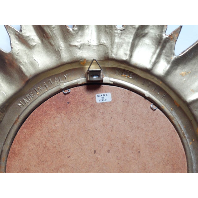 Vintage Italian Gilt Sunburst Mirror For Sale - Image 12 of 14