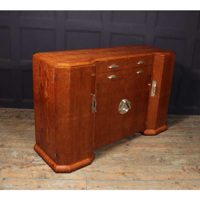 Wood French Art Deco Sideboard in Amboyna, 1920s For Sale - Image 7 of 17