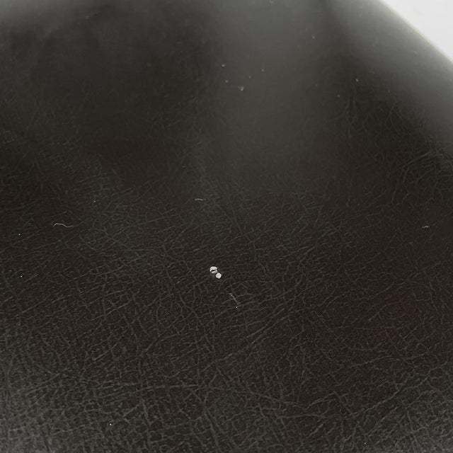 Mid-Century Modern Italian Black Faux Leather and Black Metal Armchair, 1960s For Sale - Image 9 of 18