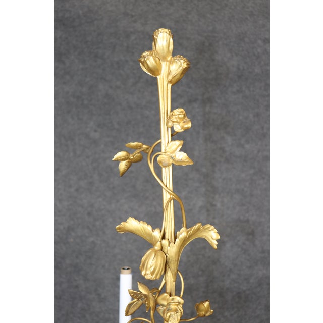 Life Size Bronze Tand Marble Torchiere Attributed to Barbedienne or Susse Freres For Sale - Image 15 of 15