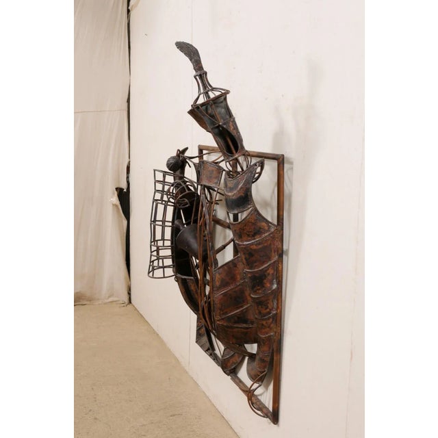 Late 20th Century Large Abstract Copper Wall Art Sculpture For Sale - Image 12 of 12