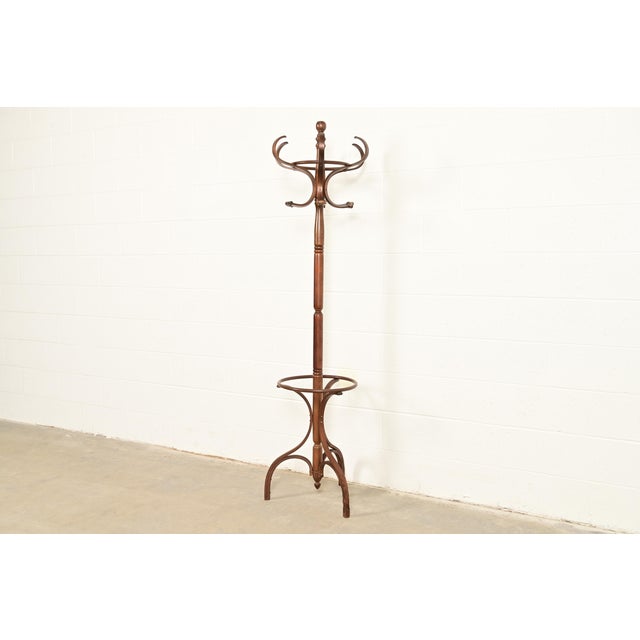 Victorian Thonet Style Antique Bentwood Hall Tree Coat and Hat Floor Standing Rack, Circa 1900 For Sale - Image 3 of 9